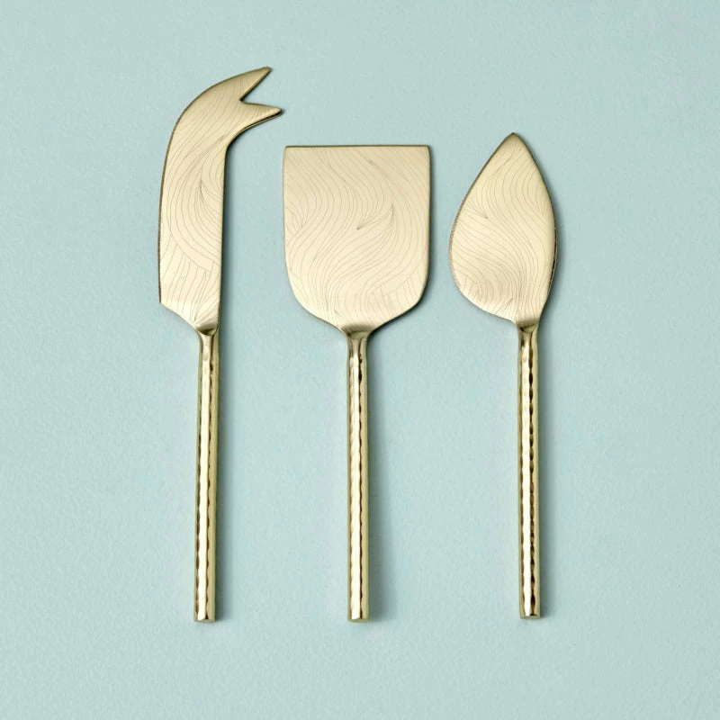 Be Home CHEESE SET ETCHED & HAMMERED, GOLD Gifts By Occasion Be Home CHEESE SET ETCHED & HAMMERED, GOLD Gifts By Occasion