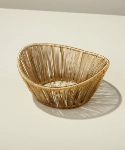 Be Home Gifts By Occasion Basket Gold Rhythm Wire Small