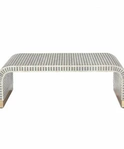 Interlude Side Tables COCKTAIL TABLE GREY STRIPE