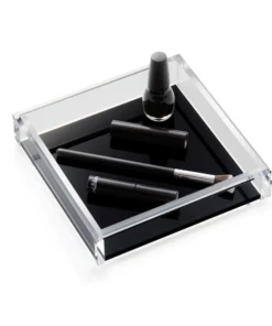 JR William Napkin Tray Acrylic Luncheon With Black Bottom