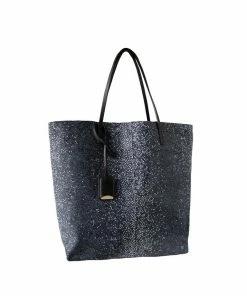 Linde Gallery Shagreen Suede Medium Tote Bag (Black)