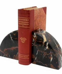 Marble Crafters Gifts By Occasion BOOKENDS MARBLE HEMISPHERE (BLACK AND GOLD)