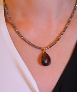 Mabel Chong Burmese In Smoky Quartz Necklace