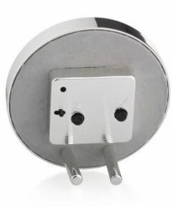 Addison Ross Alarm Clock Taupe And Silver ( Round )