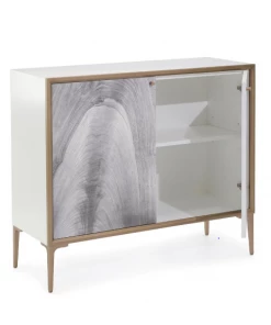 John Richard CABINET TWO-DOORS BLACK AND WHITE Side Tables