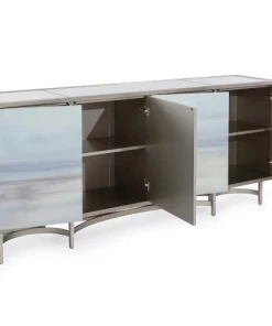 John Richard CABINET FOUR DOORS PEWTER FINISH Side Tables
