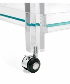 Interlude Side Tables BAR CART GLASS AND ACRYLIC