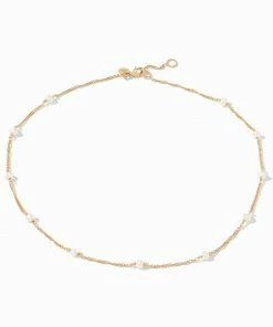 Julie Vos Charlotte Pearl Delicate Station Necklace Gifts By Recipient