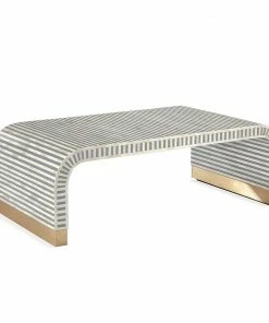 Interlude Side Tables COCKTAIL TABLE GREY STRIPE