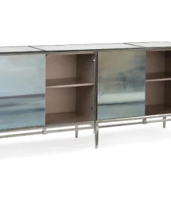 John Richard Side Tables CREDENZA FOUR-DOOR SLATED