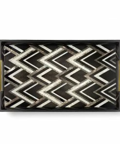 Deco Noir Rectangular Tray By L'Objet