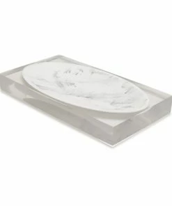 Kassatex Trays White & Acrylic Tray