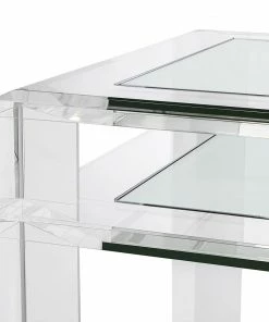 Interlude Side Tables DESK ACRYLIC AND GLASS