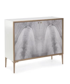 John Richard CABINET TWO-DOORS BLACK AND WHITE Side Tables