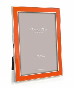 Addison Ross Gifts By Occasion Frame Enamel Orange And Silver - Available In 2 Sizes