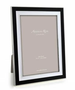Addison Ross Frame Enamel Manhattan Black & White And Silver - Available In 2 Sizes