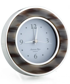 Addison Ross Alarm Clock Faux Horn And Silver (Round) Gifts By Occasion
