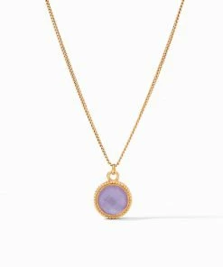 Julie Vos Fleur-de-Lis Solitaire Necklace
