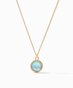 Julie Vos Fleur-de-Lis Solitaire Necklace