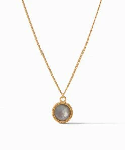 Julie Vos Fleur-de-Lis Solitaire Necklace