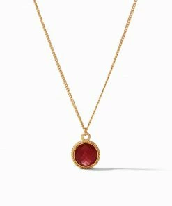 Julie Vos Fleur-de-Lis Solitaire Necklace