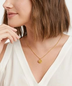 Julie Vos Fleur-de-Lis Solitaire Necklace