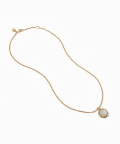 Julie Vos Fleur-de-Lis Solitaire Necklace