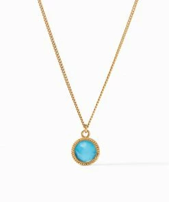 Julie Vos Fleur-de-Lis Solitaire Necklace