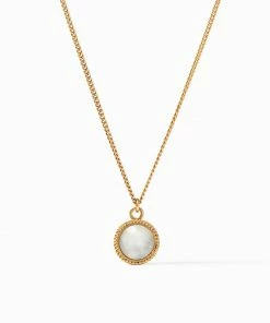 Julie Vos Fleur-de-Lis Solitaire Necklace