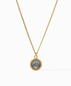 Julie Vos Fleur-de-Lis Solitaire Necklace