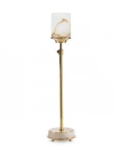 John Richard Decorative FLOOR LAMP HONEY BRASS & ALABASTER BUFF