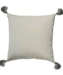 GABBY HOME ALMOND VELVET WITH PEWTER TASSEL PILLOW