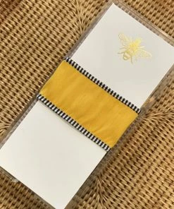 Black Inc CA BUCK NOTEPAD GOLD FOIL BEE Gifts By Occasion