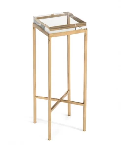 John Richard Side Tables MARTINI TABLE GLASS BLOCK SQUARE