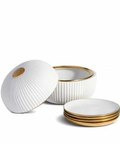 Gifts By Occasion Ionic Box + Plates By L'Objet (Set Of 4)