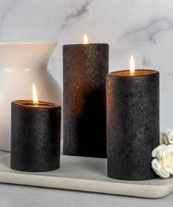 Lucid Candles BLACK PILLAR CANDLE