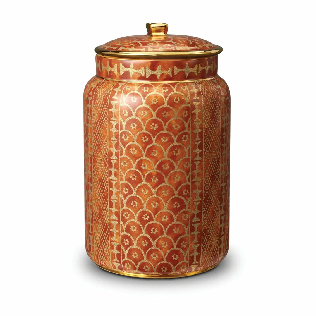 Fortuny Ashanti Canister By L'Objet (Available In 3 Sizes) Fortuny Ashanti Canister By L'Objet (Available In 3 Sizes)