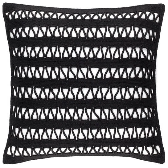 Annie Selke Company LANYARD BLACK INDOOR/OUTDOOR DECORATIVE PILLOW