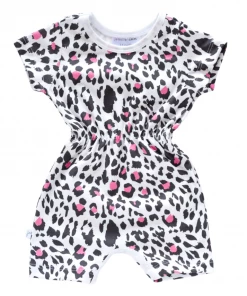 Jennifer Anne Style Leopard Sleeved Organic Romper Gifts By Occasion