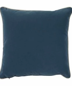 GABBY HOME LUX LEATHER CHAMBRAY PILLOW