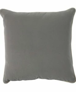 GABBY HOME Host/Hostess LUX LEATHER PEWTER PILLOW