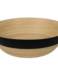 Albert L. Punkt Gifts By Occasion BOWL BAMBOO MATTE BLACK LARGE