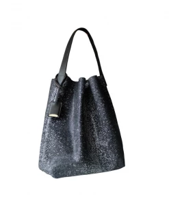 Linde Gallery Printed Suede Medium Tote Bag (Black) Gifts By Occasion