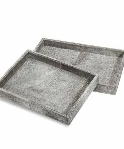 Interlude TRAY GREY HIDE (Available In Two Sizes)