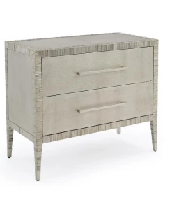 John Richard NIGHTSTAND BURNISHED PEWTER Side Tables