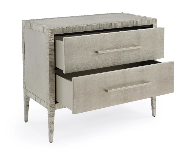 John Richard NIGHTSTAND BURNISHED PEWTER Side Tables John Richard NIGHTSTAND BURNISHED PEWTER Side Tables