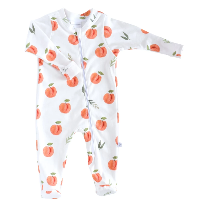 Jennifer Anne Style Peaches Organic Zip Footie Gifts By Occasion Jennifer Anne Style Peaches Organic Zip Footie Gifts By Occasion