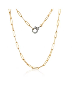 Mabel Chong Gifts By Recipient Polly Gold Paperclip Necklace