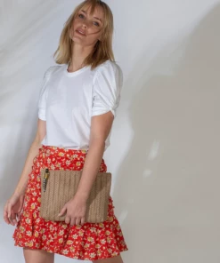 Kempton & Co Gifts By Occasion Blush Basket Weave Medium Pouch