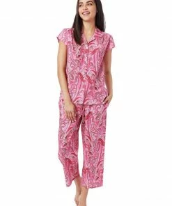 The Cat's Pajamas Pretty In Paisley Luxe Pima Capri Pajama